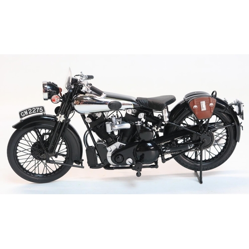 34 - Boxed Minichamps 1/12 scale Brough Superior SS100 diecast motorcycle model, T.E. Lawrence 1932, mode... 