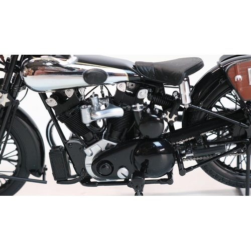 34 - Boxed Minichamps 1/12 scale Brough Superior SS100 diecast motorcycle model, T.E. Lawrence 1932, mode... 