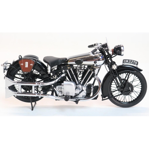 34 - Boxed Minichamps 1/12 scale Brough Superior SS100 diecast motorcycle model, T.E. Lawrence 1932, mode... 