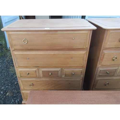 578 - Three Stag Minstrel chests of drawers, stripped for re-finishing, W82cm D47cm H113cm max (3)