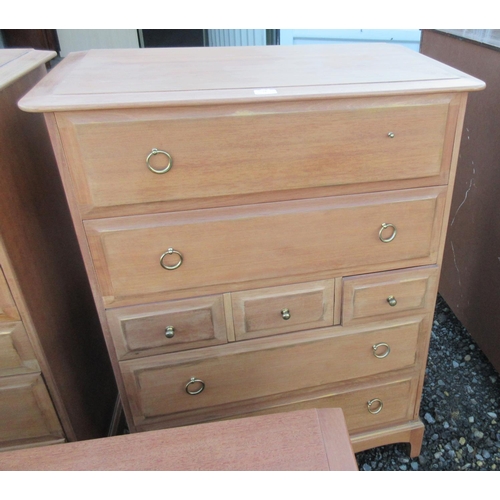 578 - Three Stag Minstrel chests of drawers, stripped for re-finishing, W82cm D47cm H113cm max (3)