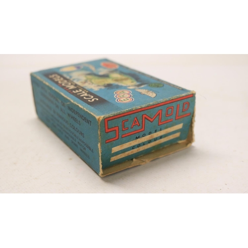 47 - Vintage pre-war boxed ScaMold (Scale Models) metal E.R.A. racing car model in poor/damaged condition... 