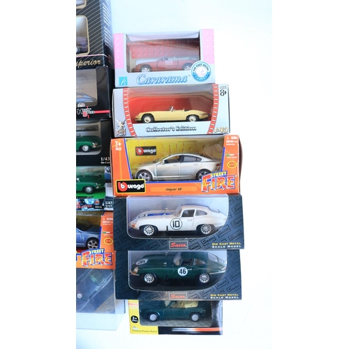 50 - Collection of boxed diecast Jaguar model cars, various manufacturers and scales to include a Vitesse... 