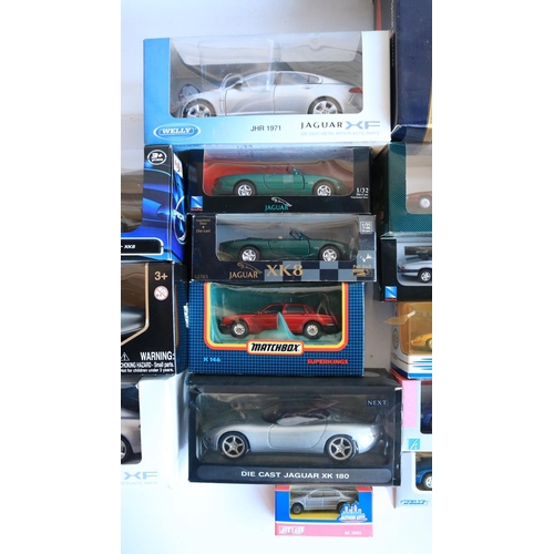 50 - Collection of boxed diecast Jaguar model cars, various manufacturers and scales to include a Vitesse... 