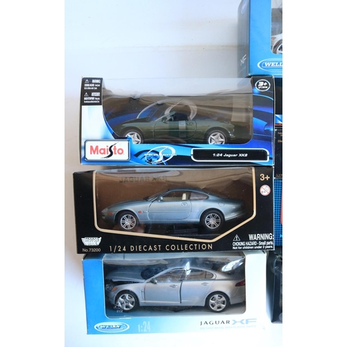 50 - Collection of boxed diecast Jaguar model cars, various manufacturers and scales to include a Vitesse... 