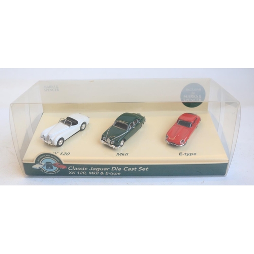 52 - Collection of boxed model cars, mostly diecast and mostly Jaguar themed (predominantly 1/43 scale) t... 