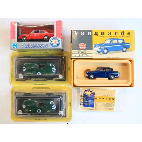 52 - Collection of boxed model cars, mostly diecast and mostly Jaguar themed (predominantly 1/43 scale) t... 