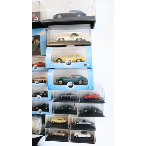 53 - Collection of boxed diecast car models, mostly Jaguar themed, various scales and manufacturers to in... 