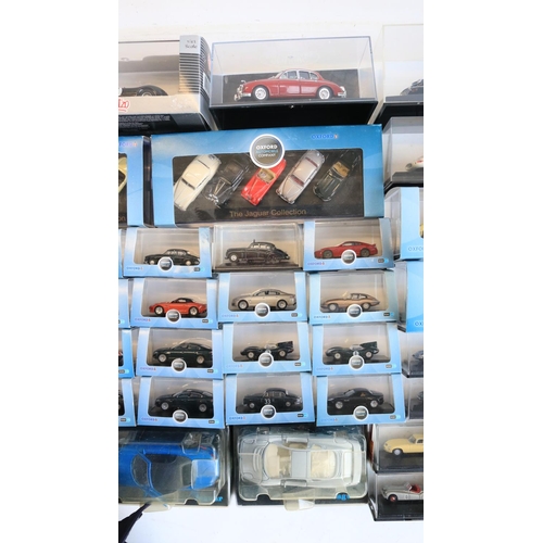 53 - Collection of boxed diecast car models, mostly Jaguar themed, various scales and manufacturers to in... 