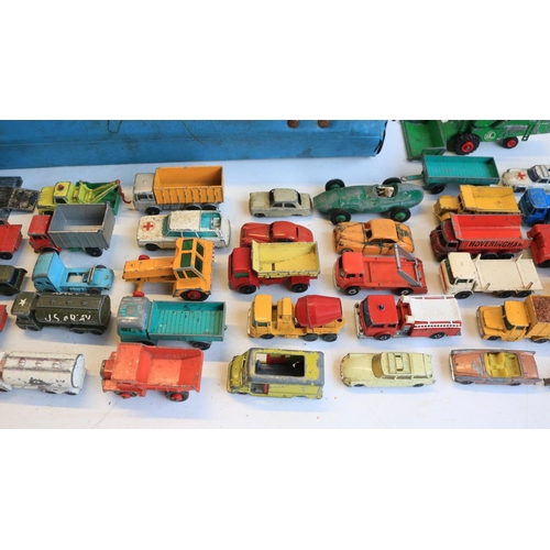 55 - Collection of playworn/damaged vintage diecast model vehicles to include Matchbox/Lesney, Husky, Cor... 