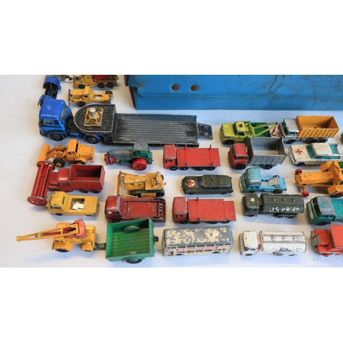 55 - Collection of playworn/damaged vintage diecast model vehicles to include Matchbox/Lesney, Husky, Cor... 