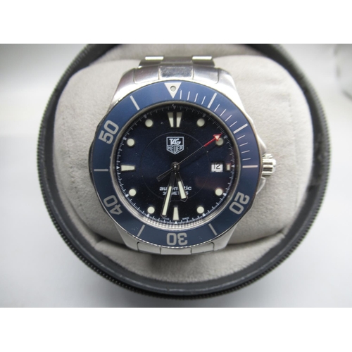 1049 - 1986 Tag Heuer Aquaracer 300M automatic wristwatch with date on matching bracelet with diver's exten... 