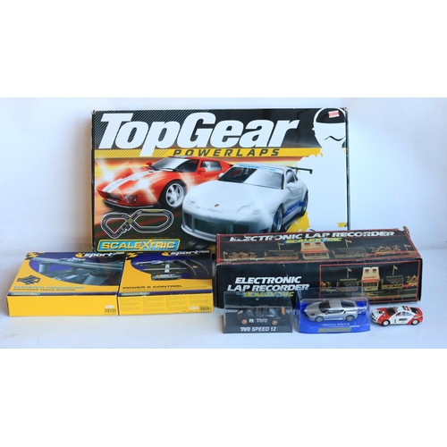 70 - Collection of Scalextric models, sets, track and accessories to include C1218 Top Gear Power Laps se... 