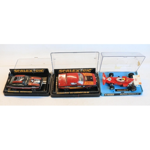 71 - Collection of playworn Scalextric including sets, cars, track (corroded) and accessories, qty, all A... 