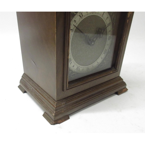 199 - Rotheram's 8 day George III style walnut bracket timepiece, dome top with brass carrying handle, bra... 