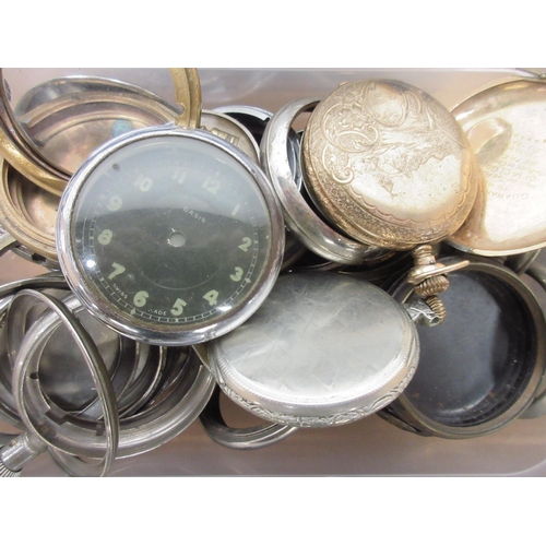 245 - 19th and 20th Century pocket watch cases, plated, rolled gold, white metal, silver content and pocke... 