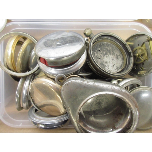 245 - 19th and 20th Century pocket watch cases, plated, rolled gold, white metal, silver content and pocke... 