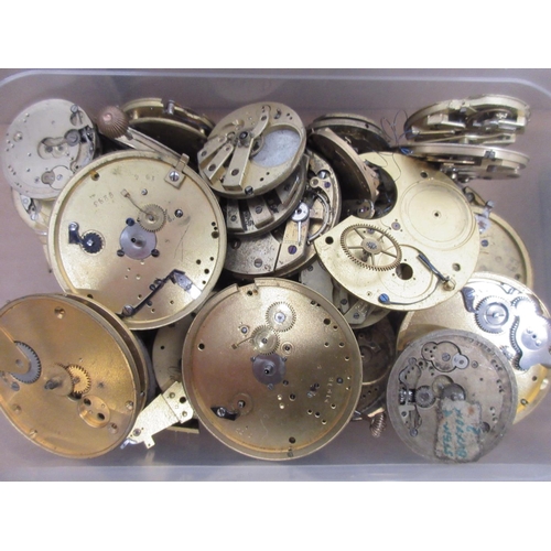 246 - 19th and 20th Century pocket watch movements, English Lever, Swiss, American, some fusee and verge