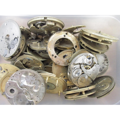 246 - 19th and 20th Century pocket watch movements, English Lever, Swiss, American, some fusee and verge