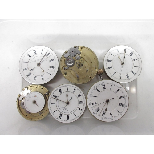 249 - 19th and 20th Century chronograph pocket watch movements; other pocket watch movements including som... 