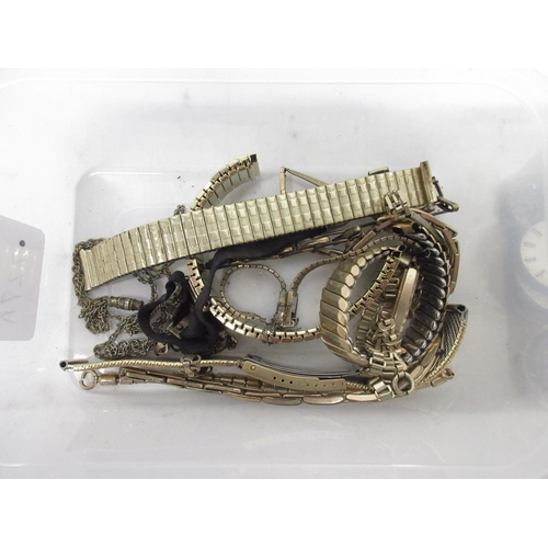 252 - Wristwatch movements, watch cases, wristwatch bracelets and watch straps etc.