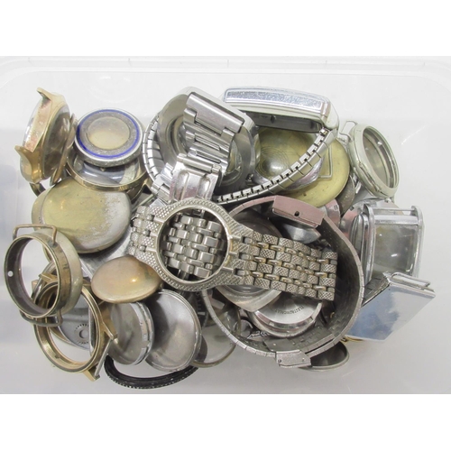 252 - Wristwatch movements, watch cases, wristwatch bracelets and watch straps etc.