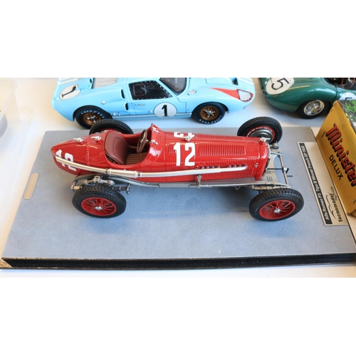 76 - Collection of mostly unboxed 1/18 scale diecast model cars to include a CMR Ferrari 250 GTO, Shelby ... 