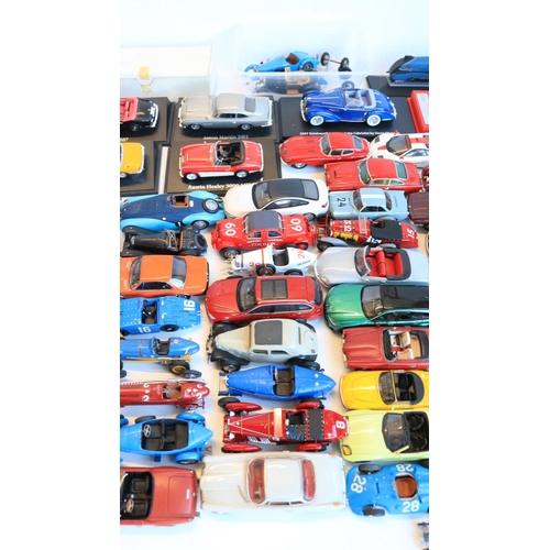 78 - Collection of unboxed but generally high quality 1/43 scale (mostly) diecast model cars, various man... 