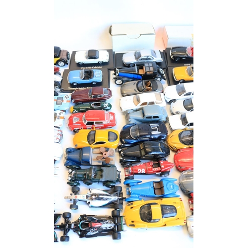 78 - Collection of unboxed but generally high quality 1/43 scale (mostly) diecast model cars, various man... 