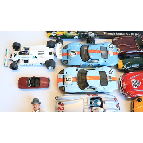 78 - Collection of unboxed but generally high quality 1/43 scale (mostly) diecast model cars, various man... 