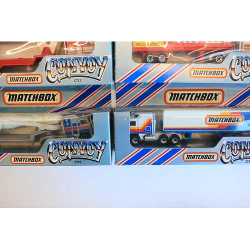 79 - Fifteen boxed diecast Matchbox Convoy truck models, condition generally excellent, some previously d... 