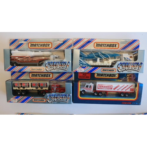 80 - Fifteen boxed diecast Matchbox Convoy truck models, condition generally excellent, some previously d... 