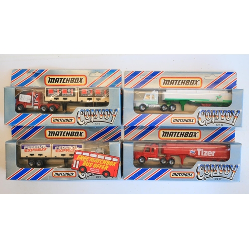 80 - Fifteen boxed diecast Matchbox Convoy truck models, condition generally excellent, some previously d... 