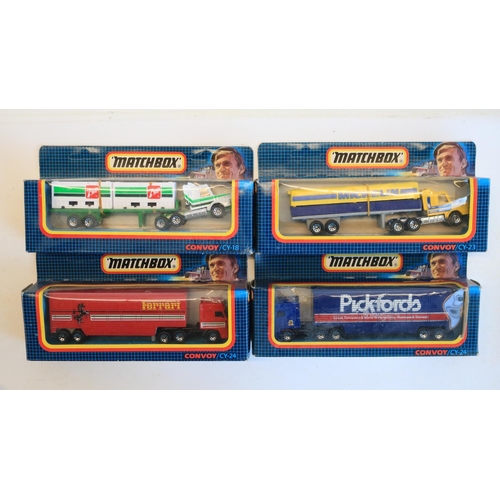 81 - Seventeen boxed diecast Matchbox Convoy truck models (2 in blister packs, 1 with detached packaging)... 