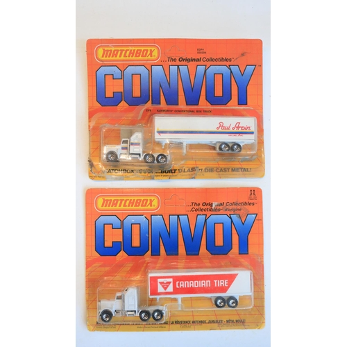 81 - Seventeen boxed diecast Matchbox Convoy truck models (2 in blister packs, 1 with detached packaging)... 