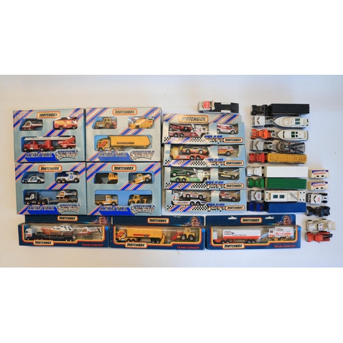 82 - Collection of boxed and unboxed diecast Matchbox Convoy, Convoy Action Packs and Matchbox Team truck... 