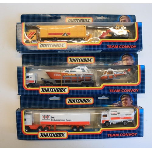 82 - Collection of boxed and unboxed diecast Matchbox Convoy, Convoy Action Packs and Matchbox Team truck... 