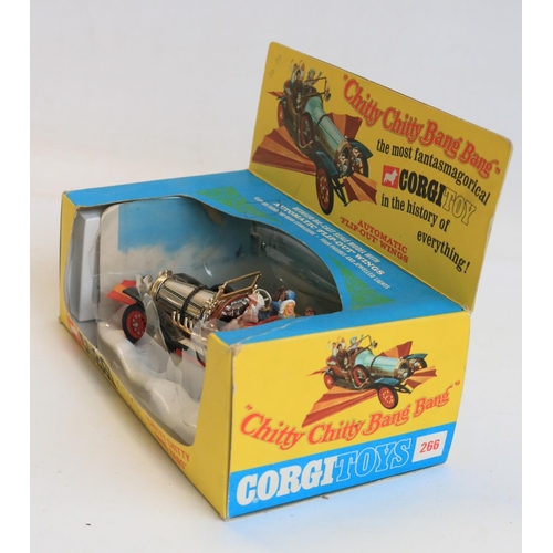 86 - Vintage boxed Corgi Toys 266 Chitty Chitty Bang Bang, model in very good but dirty condition with wo... 