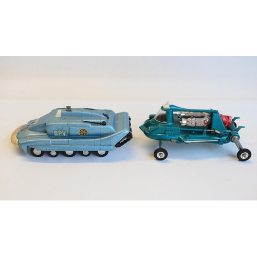 87 - Vintage Dinky Toys 102 Joe 90 Joe's Car and 104 Spectrum Pursuit Vehicle, models in good external co... 