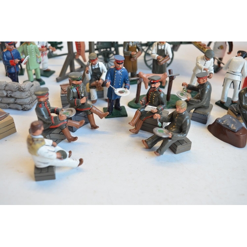 425 - Collection of very well home painted metal soldiers (from 1897) depicting German Army early World Wa... 