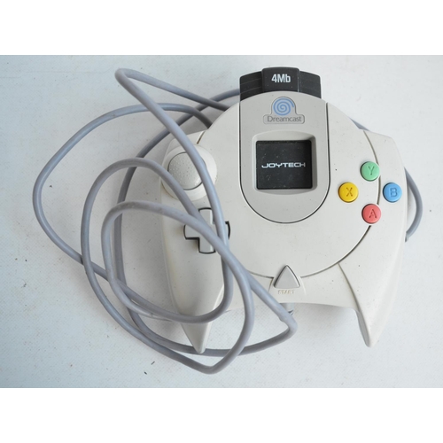 337 - Sega Dreamcast games console with one standard controller and a Fission Fishing Controller from Inte... 