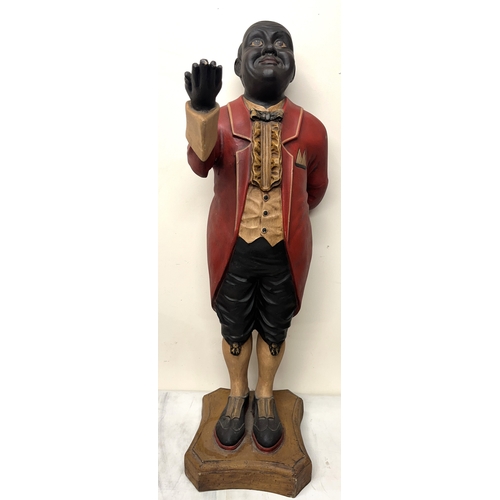 174 - Late 20th century blackamoor acrylic figure of a dumb waiter, H87cm