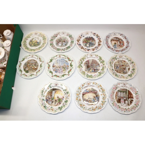 187 - Collection of Brambly Hedge ceramics incl. teapot, Four Seasons teacups (spring x2, autumn x2), suga... 