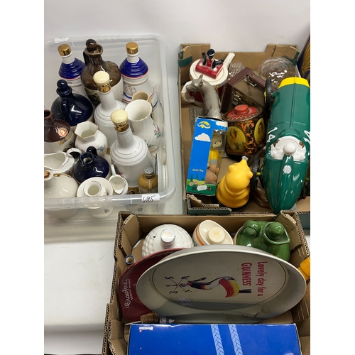 695 - Various collectables incl. Cherished teddies, ceramics, light fittings, etc. (7 boxes)