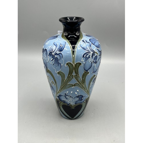 271 - A Moorcroft vase in the 'Blue Geranium' pattern, by Kerry Goodwin, 2015, H15.5cm