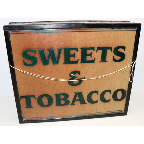 374 - 'Sweets & Tobacco' illuminated advertising sign, 51.5cm x 44cm