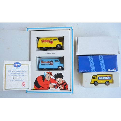 777 - Nineteen diecast vehicle models from Corgi to include removal vans, Special Edition Dandy and Beano ... 