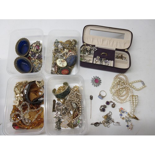 26 - Collection of silver jewellery including bracelet, ring, drop earrings etc. 47.1g, and a collection ... 