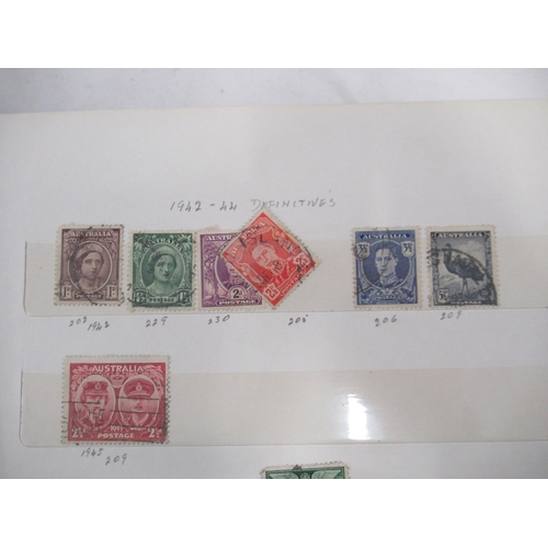 793 - 2 folders cont. c20th Australian stamps, small collection of loose FDCs', some cigarette cards & 4 S... 