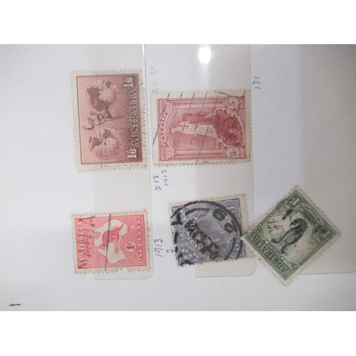 793 - 2 folders cont. c20th Australian stamps, small collection of loose FDCs', some cigarette cards & 4 S... 